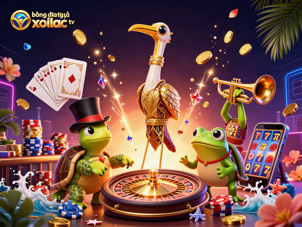 Experience the excitement of bóng đá trực tuyến xoilac tv with vibrant 3D casino characters and immersive gaming elements.