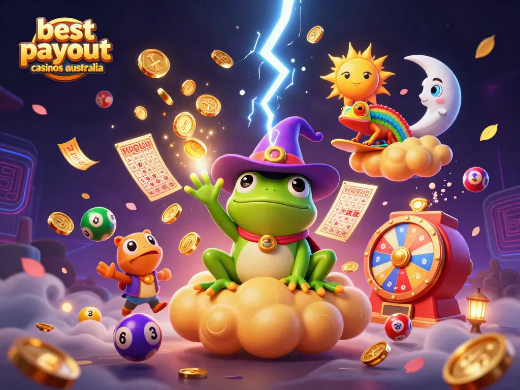 Step into the golden world of best payout casinos australia, where fortune awaits amidst vibrant lottery elements.